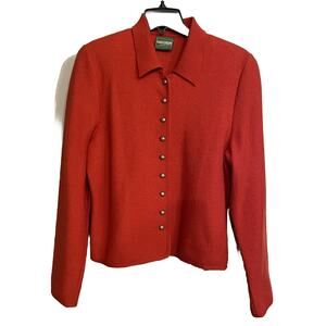 Geiger Tyrol Cardigan Sweater Boiled Wool Knit Jacket Austria‎ Made Size 40